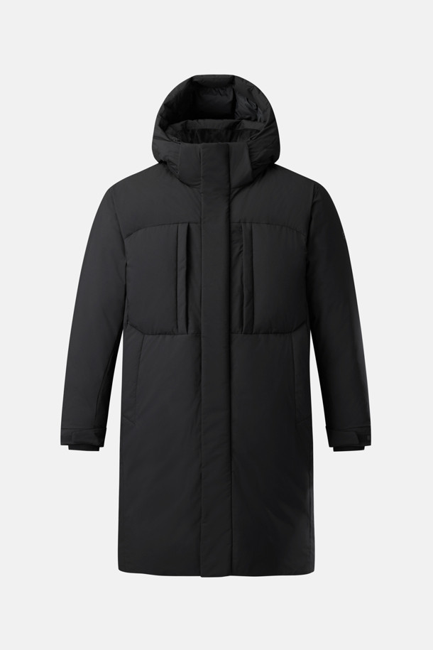 남성 롱 헤비 다운_BLACK-a