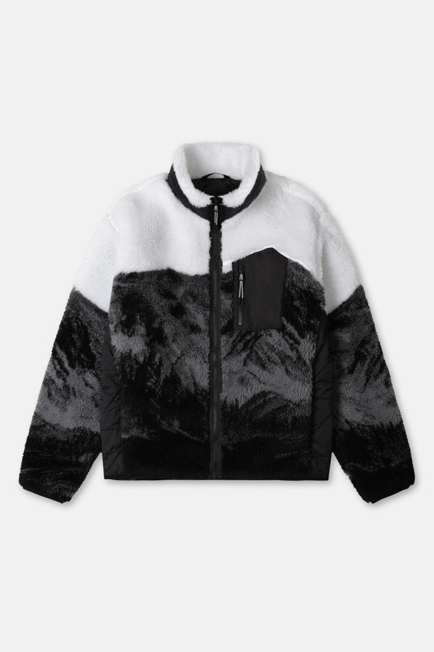 남성 셰르파 자카드 플리스 재킷_GREY-a