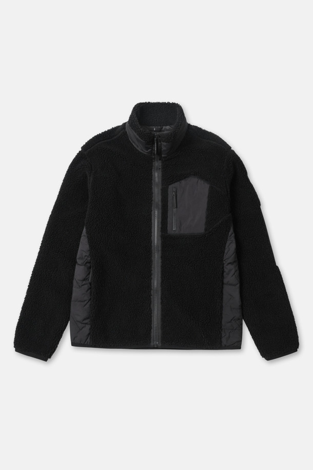 남성 셰르파 플리스 재킷 (SET-UP)_BLACK-a