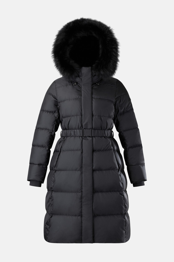 여성 스노우문 폭스퍼 롱 다운_GREY-a