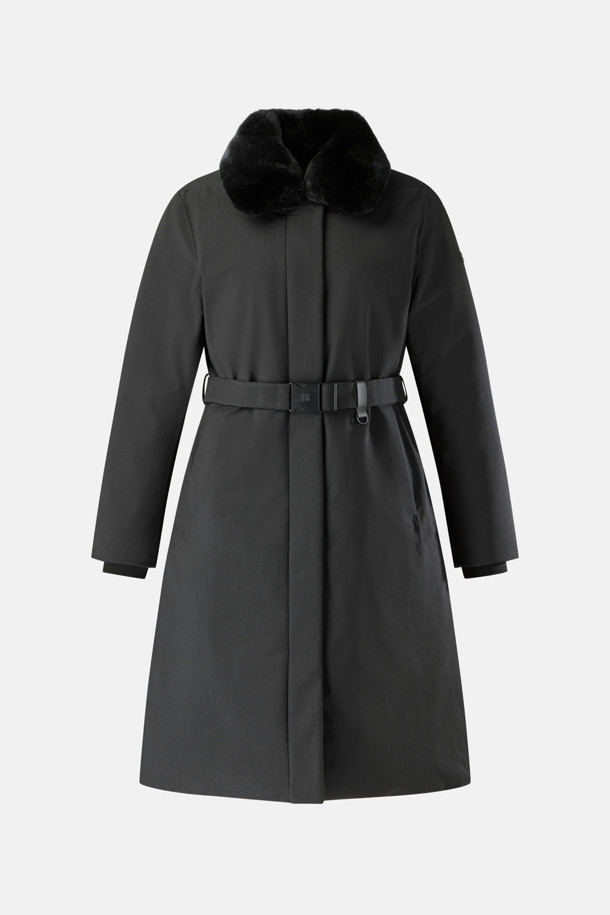 여성 코트형 퍼 다운 울 프리미어_GREY-a