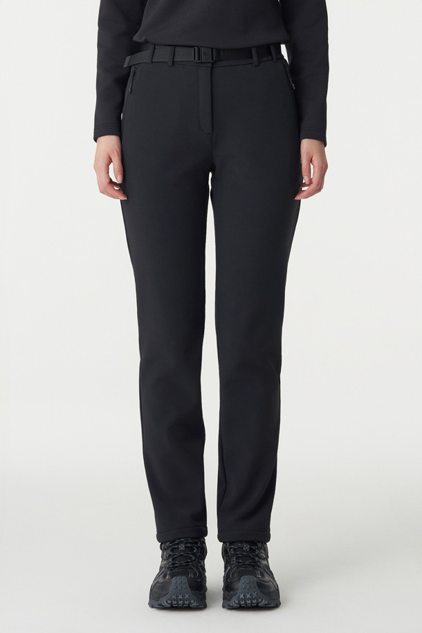 여성 고어 윈드스토퍼 본딩 슬림핏 팬츠_BLACK-a