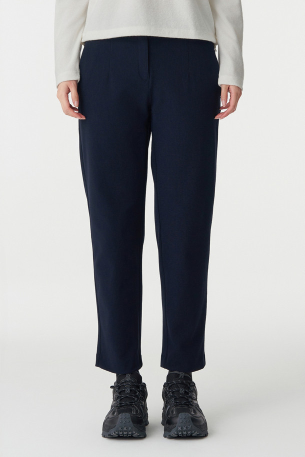 여성 슬림핏 베이직 팬츠_NAVY-a