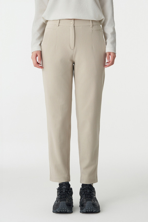 여성 슬림핏 베이직 팬츠_BEIGE-a