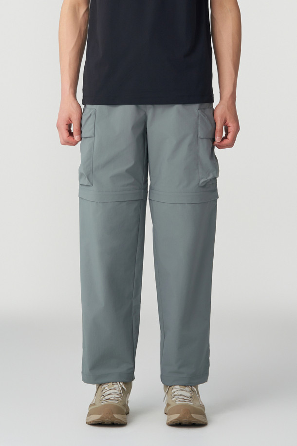 KOLON SPORT - 롱팬츠 - 남녀공용 루즈핏 2-WAY 디테처블 카고 팬츠 (SET-UP)