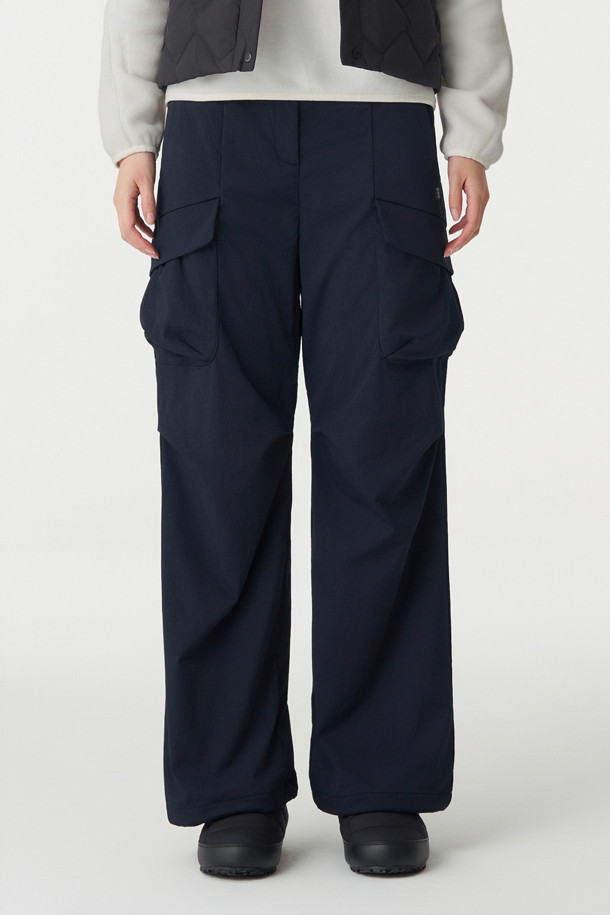 여성 루즈핏 디본딩 카고 팬츠_NAVY-a