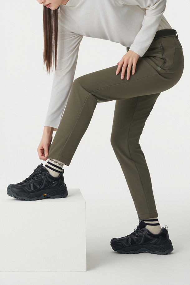 코오롱스포츠-의류 하의-여성 스탠다드 본딩 슬림핏 팬츠