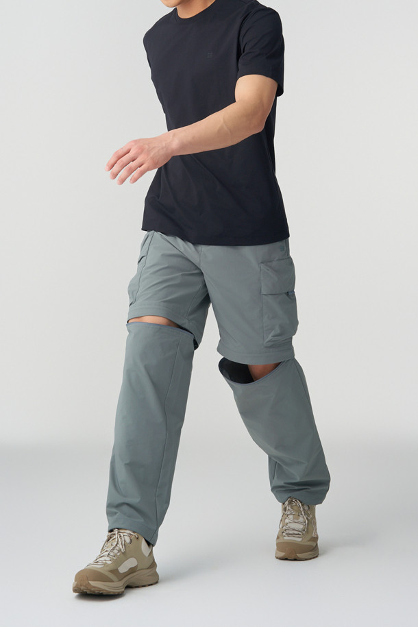 KOLON SPORT - 롱팬츠 - 남녀공용 루즈핏 2-WAY 디테처블 카고 팬츠 (SET-UP)