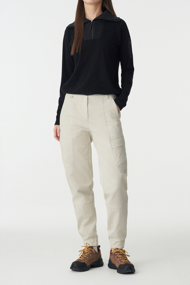 코오롱스포츠-의류 하의-여성 코듀로이 카고 조거 팬츠