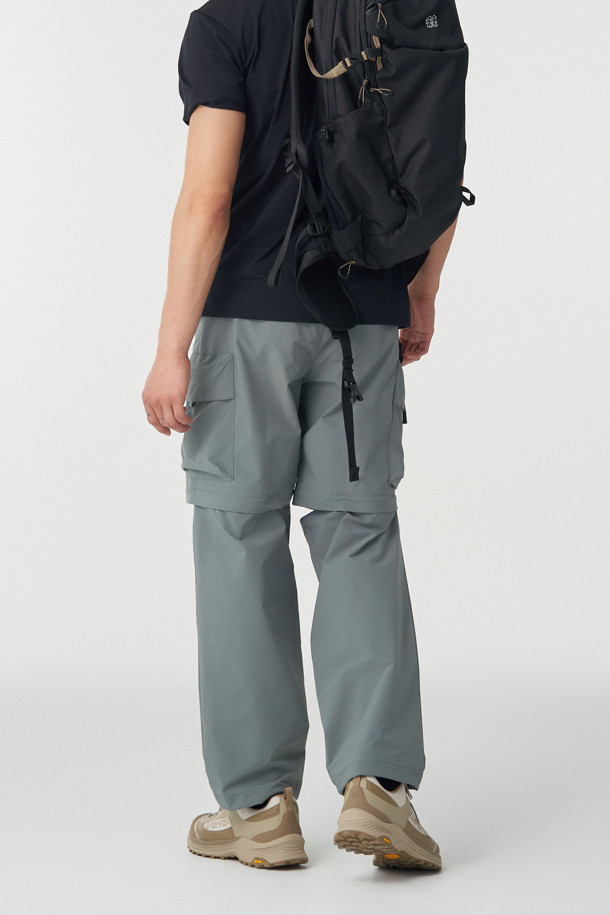 KOLON SPORT - 롱팬츠 - 남녀공용 루즈핏 2-WAY 디테처블 카고 팬츠 (SET-UP)