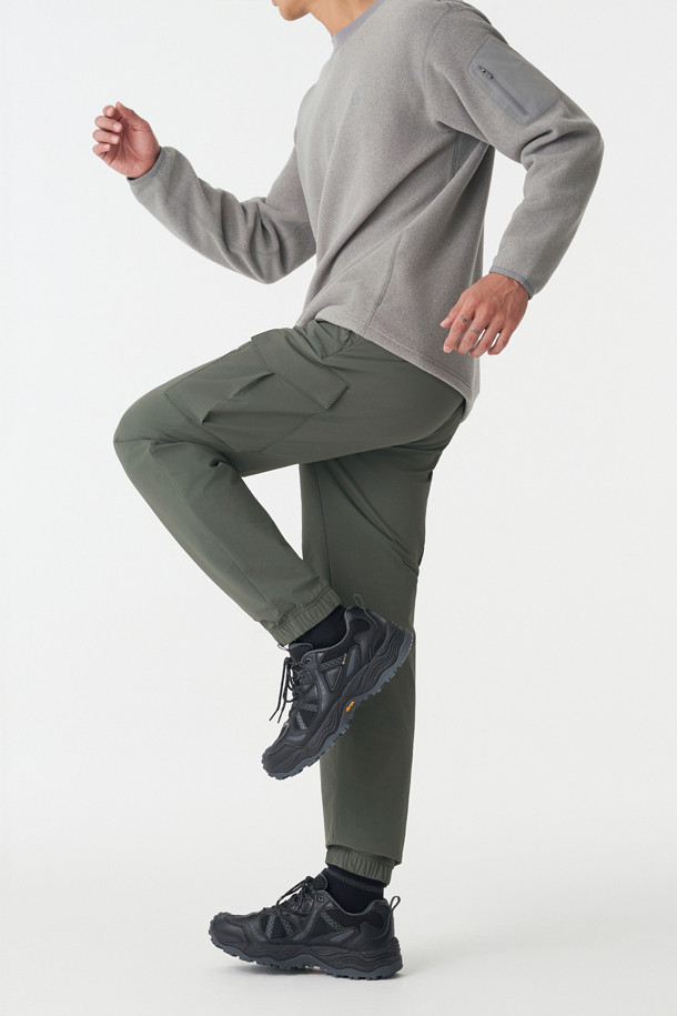 코오롱스포츠-의류 하의-남성 기모 스트레치 카고 조거 팬츠 (SET-UP)