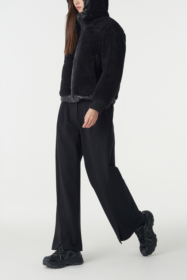 코오롱스포츠-의류 하의-여성 딥 턱 루즈핏 밴딩 팬츠