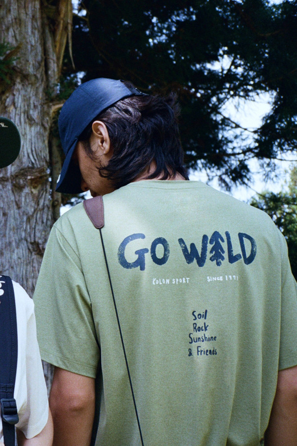 코오롱스포츠-의류 상의-남녀공용 그래픽 반팔 티셔츠 #GO WILD