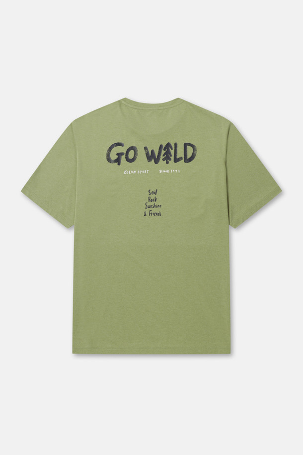 코오롱스포츠-의류 상의-남녀공용 그래픽 반팔 티셔츠 #GO WILD