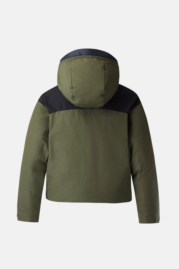 코오롱스포츠-의류 아우터-여성 컬러블록 숏다운