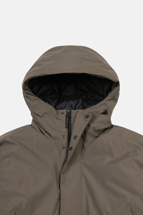 코오롱스포츠-의류 아우터-남성 뉴랜드 후드 일체형 논퀼팅 미드 다운