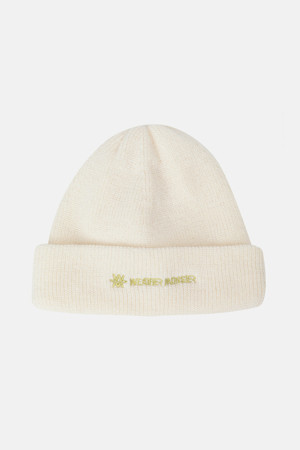 WM 남녀공용 자수 로고 비니_WHITE-a