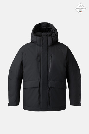 남성 윈드스토퍼 논퀼팅 중기장 다운