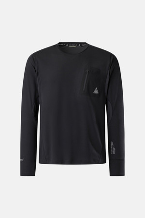 [TRAIL] 남성 폴라텍 PowerDry 긴팔 티셔츠_BLACK-a