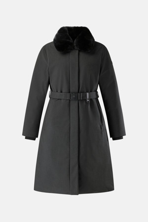 여성 코트형 퍼 다운 울 프리미어