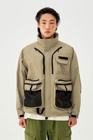 WM 남성 피싱 유틸리티 재킷_BEIGE-a