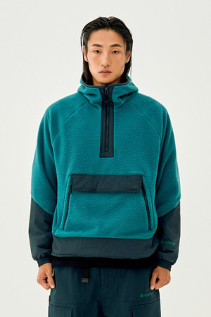 WM 남성 플리스 아노락_GREEN-a