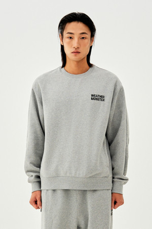 WM 남녀공용 프린트 기모 스웻셔츠-a