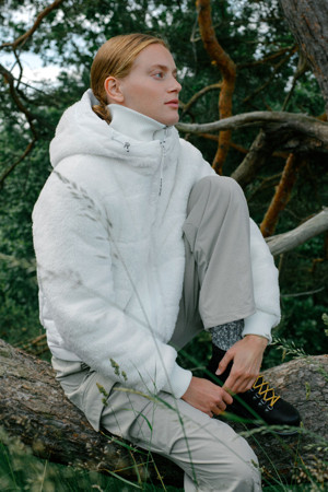 여성 하이로프트 패딩 하이브리드 풀집 재킷-a