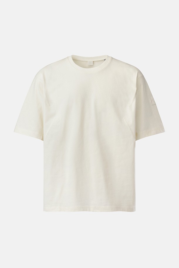 [Atelier Line] 남성 스트럭처 라운드 반팔 티셔츠_IVORY-a