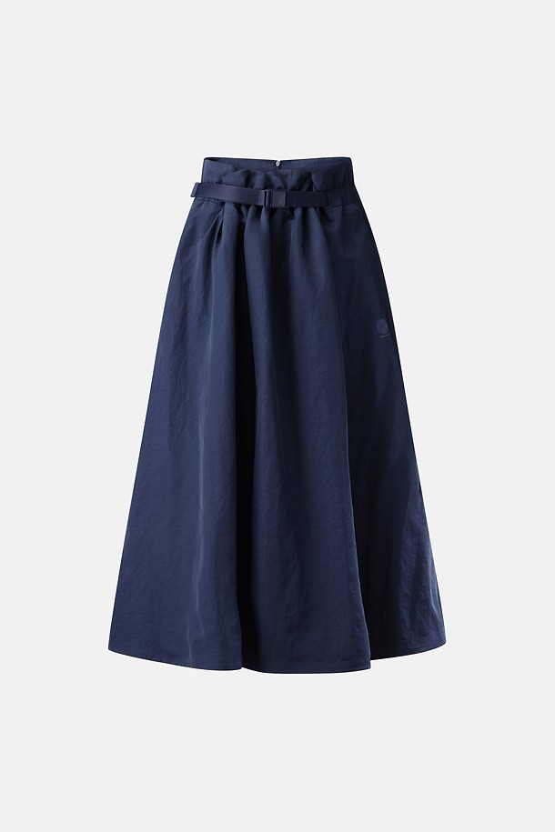 [Atelier Line] 여성 셔링 스커트_NAVY-a
