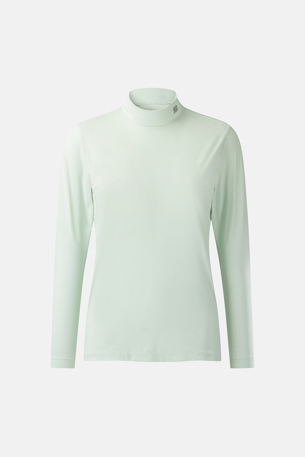 여성 냉감 터틀넥 티셔츠_GREEN-a
