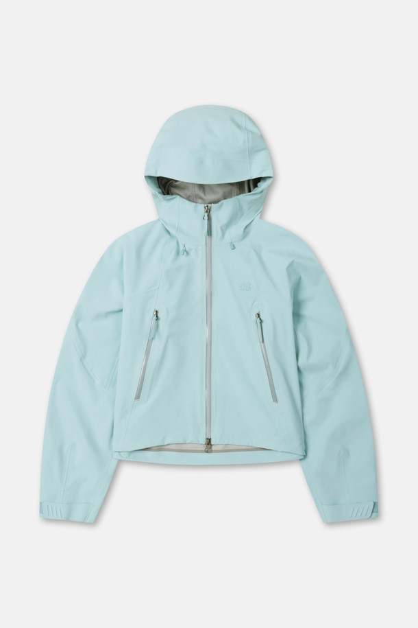 여성 에어로체이서 후드 방수 재킷_BLUE-a