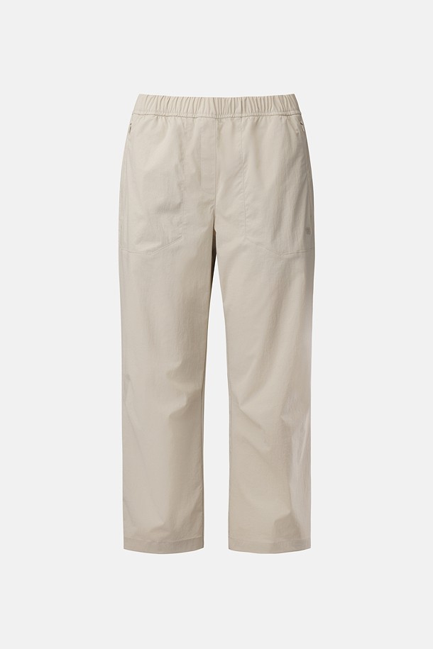 여성 8부 스탠다드 팬츠_BEIGE-a