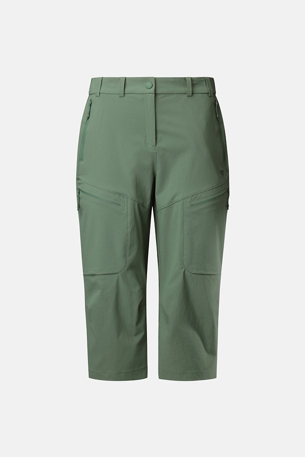 여성 7부 카고 팬츠_GREEN-a