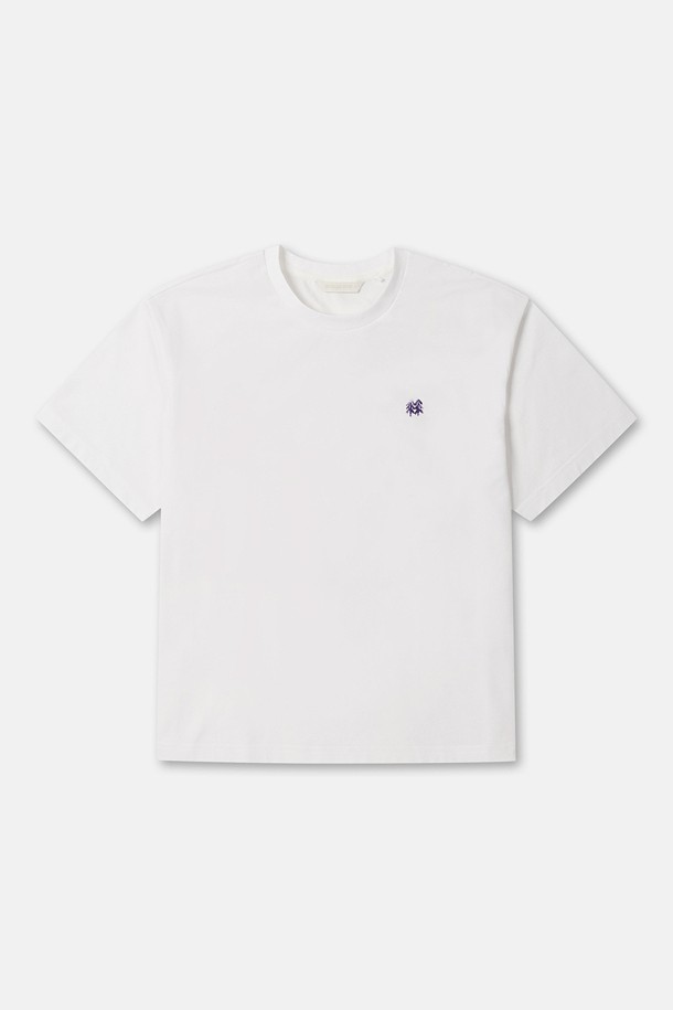 여성 모스플렉스 소로나 릴렉스핏 그래픽 라운드넥 반팔 티셔츠_WHITE-a