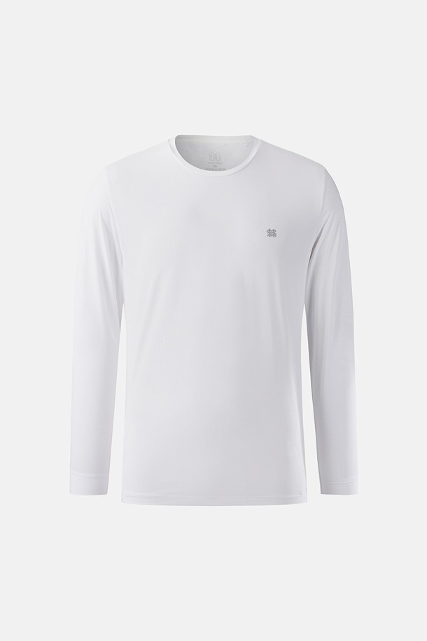남성 냉감 라운드넥 티셔츠_WHITE-a