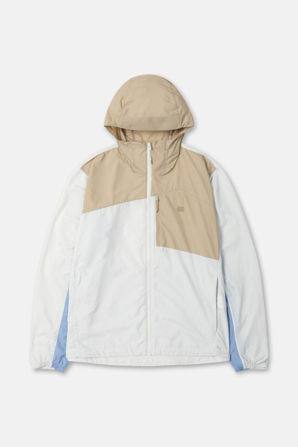 남성 윈드케이 후드 컬러블록 재킷_GREY-a