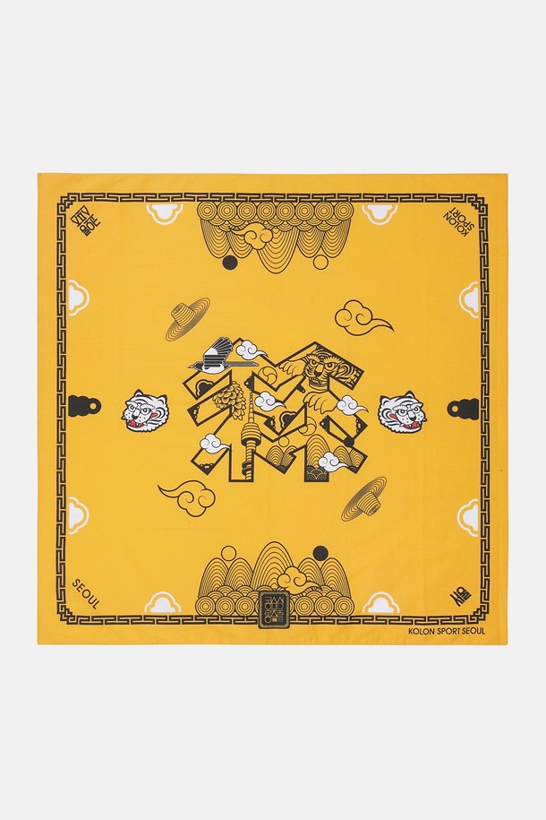 [Seoul Exclusive] 남녀공용 그래픽 반다나_YELLOW-a