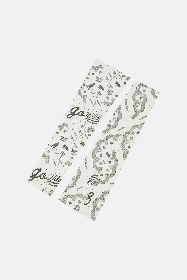 남녀공용 모스드라이 심리스 프린트 팔토시_IVORY-a