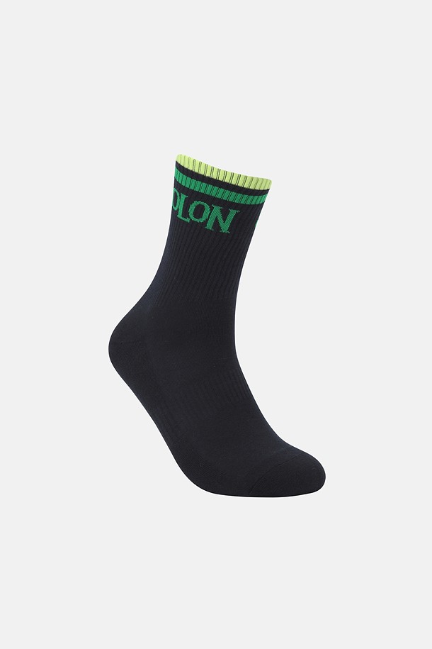 남녀공용 레트로 크루 삭스_NAVY-a