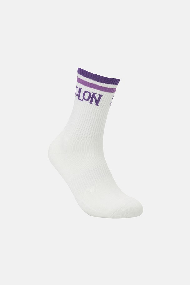 남녀공용 레트로 크루 삭스_WHITE-a