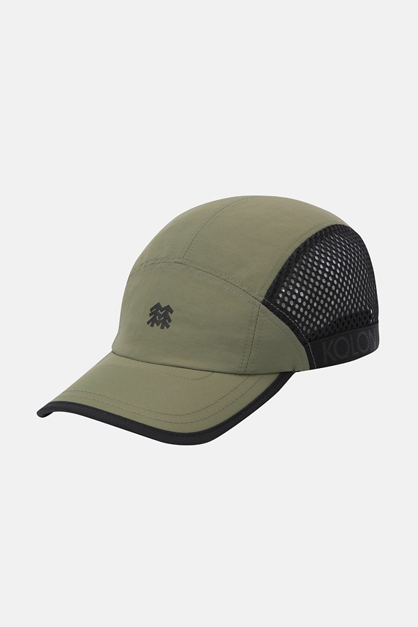 남녀공용 메쉬 우븐 배색 캠프캡_KHAKI-a