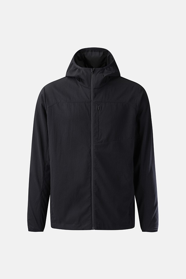 남성 에어도트 썬블록 후드 재킷_BLACK-a