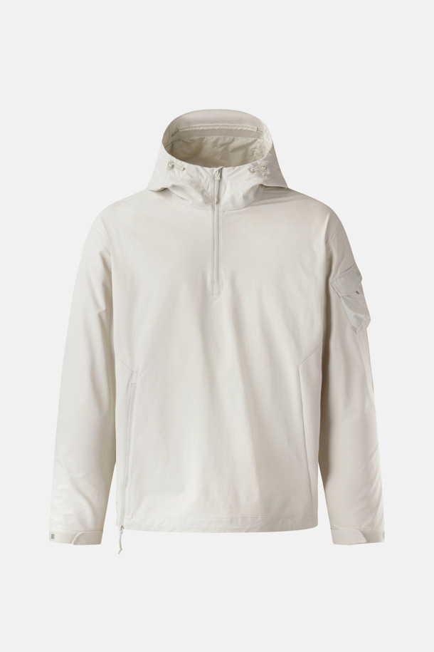 남성 우븐 포켓 긴팔 아노락_GREY-a