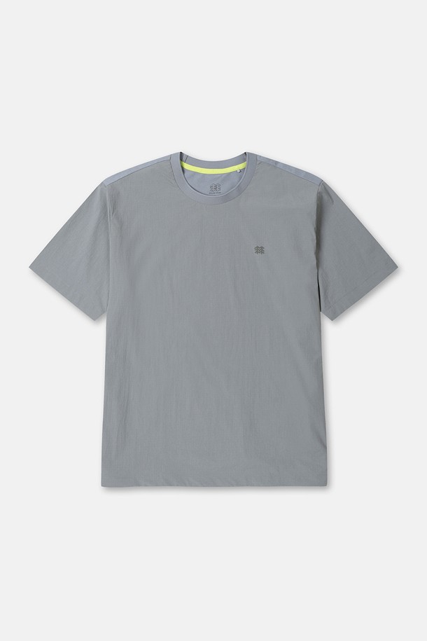 남성 데이팩 루즈핏 라운드넥 반팔 티셔츠_BLUE-a