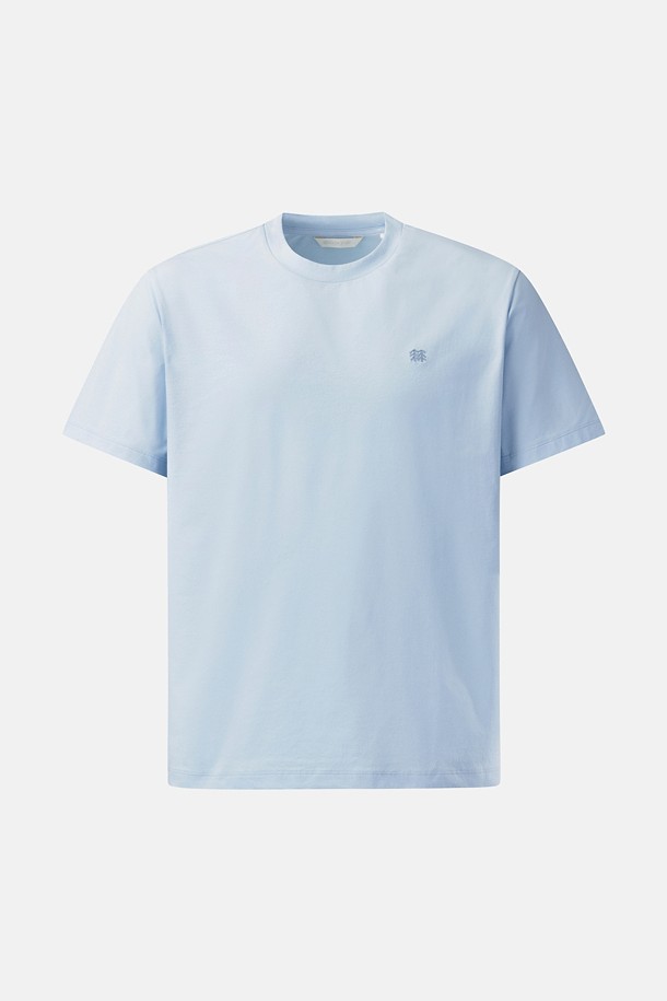 [Seoul Exclusive] 남녀공용 소로나 그래픽 라운드넥 반팔 티셔츠_BLUE-a