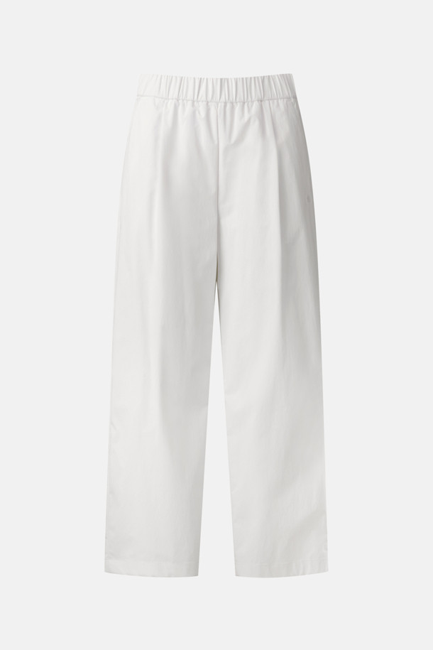여성 테이퍼드핏 크롭 팬츠_WHITE-a