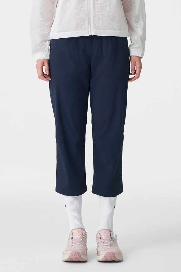 여성 8부 스탠다드 팬츠_NAVY-a