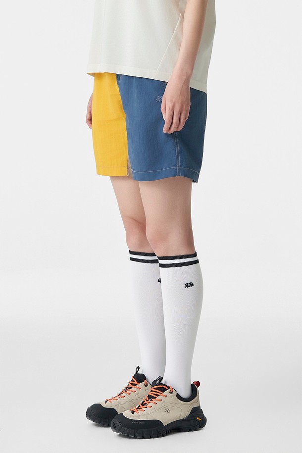 코오롱스포츠-의류 하의-[KS X ORUMM] 남녀공용 볼더링 컬러블럭 쇼츠