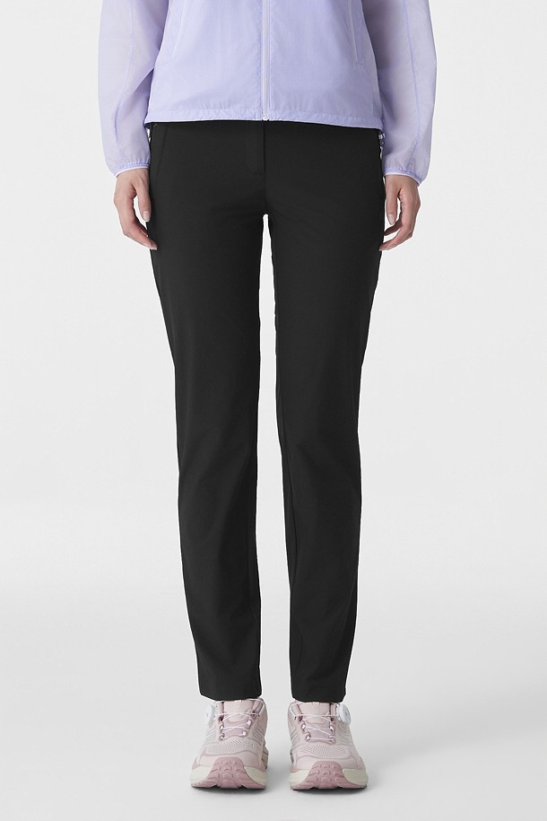 여성 슬림핏 스탠다드 팬츠_BLACK-a